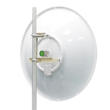 Antena direccional de 3ft, 4.9 a 7.1 GHz, Ganancia 34 dBi, Conectores N-hembra, Polarización doble, incluye montaje para torre o mástil