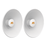 Par de Antenas Modulares Dual Slant, 4.9 - 6.4 GHz, Dimensiones (27 cm), Apertura 45°, Ganancia de 20 dBi, Diseñadas para radio C5x