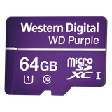 Memoria microSD de 64GB PURPLE, Especializada Para Videovigilancia, 10 VECES MAYOR DURACIÓN, 3 AÑOS DE GARANTIA