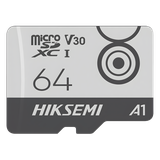MicroSD HIKSEMI CITY GO / 64 GB / 95 MB/s Lectura / 55 MB/s Escritura / Clase 10 U3 V30 / TLC NAND / Especializada Para Videovigilancia Móvil 24/7