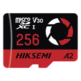 Memoria microSD / 256 GB / 180 MB/s Lectura / 150 MB/s Escritura / V30 U3 A2 / Para Drones y Cámaras de Acción / HIKSEMI CAPTURE E3