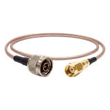 Jumper de Alta Calidad para Telecomunicaciones, 60 cm (23.62 pulgadas) de Longitud, N-Macho / SMA-Macho-Inverso