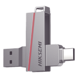 Memoria USB Dual de 128 GB / USB-C y USB-A / Transferencia de Alta Velocidad / Metálica / Compatible con Dispositivos Móviles, Windows, Mac y Linux