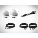 Kit de 2 Antenas Omnidireccional tipo Domo y Divisor de Potencia de 3 salidas / Jumpers Coaxiales de 3 m y dos de 15 m con conectores N macho