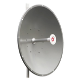 Antena direccional de 3 ft, 5.9 a 7.1 GHz, Ganancia 34 dBi, Conectores RP-SMA Hembra, Polarización doble, incluye montaje para torre o mástil