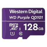 Memoria microSD de 128 GB PURPLE, Especializada Para Videovigilancia, 10 VECES MAYOR DURACIÓN, 3 AÑOS DE GARANTIA