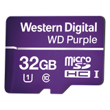 Memoria microSD de 32GB PURPLE, Especializada Para Videovigilancia, 10 VECES MAYOR DURACIÓN, 3 AÑOS DE GARANTIA