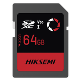 Memoria SD / 64 GB / 180 MB/s Lectura / 150 MB/s Escritura / V30 U3 / Para Drones y Cámaras de Acción / HIKSEMI CAPTURE E30