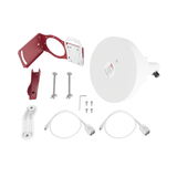 Antena Tipo Horn de 30 °, 19 dBi, 4.9-6.5 GHz, Ideal para ambientes de alto ruido, Tipo de conector N-Hembra, con montaje y jumpers incluidos