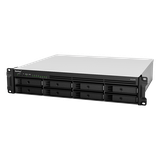 Servidor de Almacenamiento en Red Synology RackStation RS1221RP+ | 8 Bahías | Expandible a 12 Bahías | CPU AMD Ryzen V1500B | 4 GB DDR4 ECC | RAID Soportado | 10/25GbE | Virtualización Certificada | Protección de Datos Integral