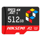 Tarjeta microSD Express 512G / 900 MB/s Lectura / 620 MB/s Escritura / PCIe Gen 3x1 + NVMe / U3 A2 EX / Compatibilidad UHS-I UHS-II
